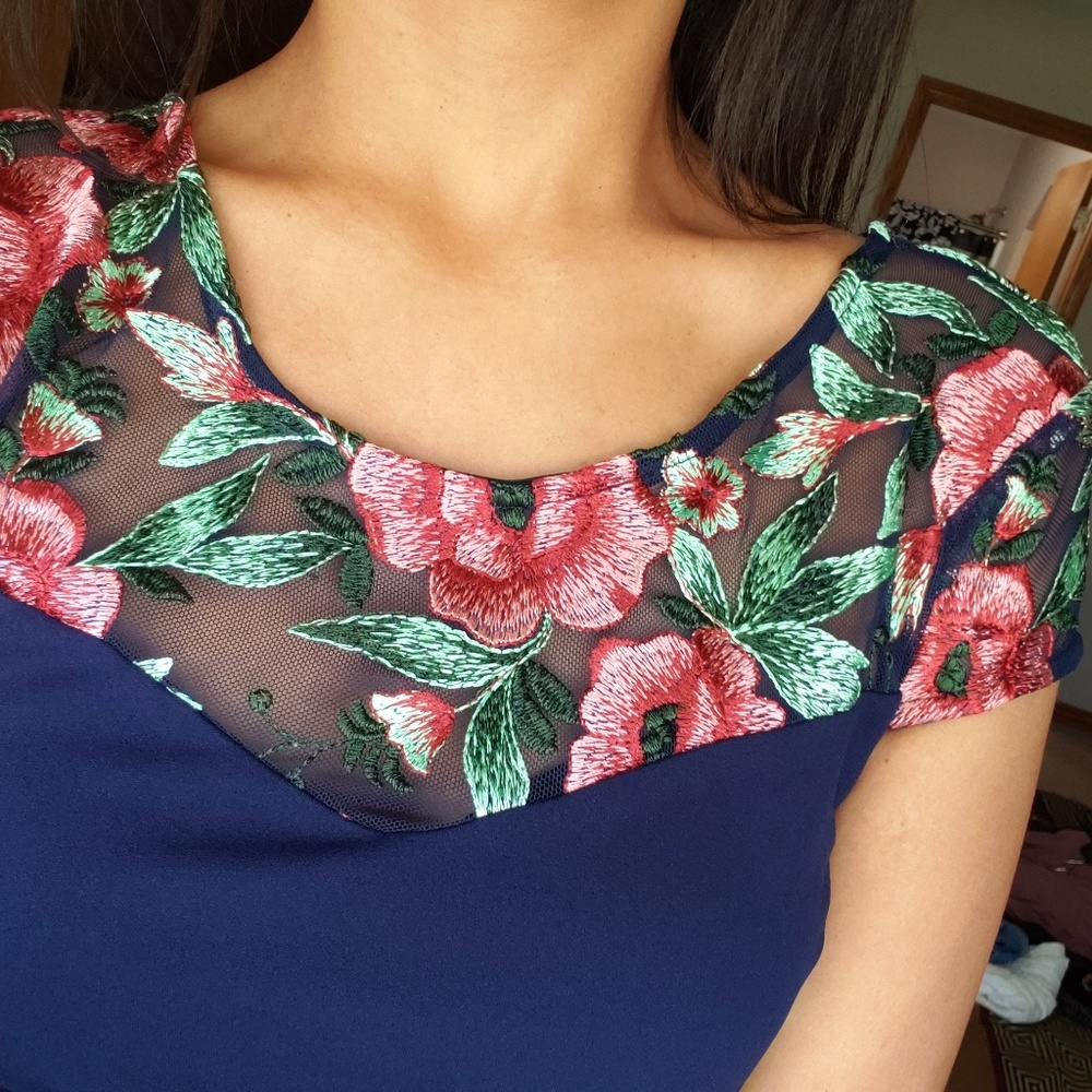 Blue Colorful Dress (Divided) - Picture 2 of 4